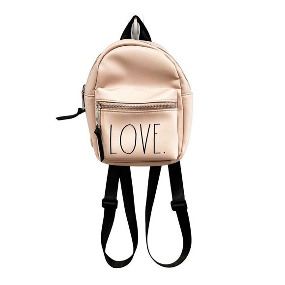 Rae Dunn Love Mini/Small Convertible Backpack Slingback Blush Color NWOT - Picture 1 of 11